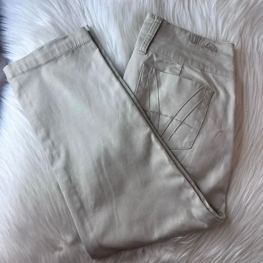 Kut From The Kloth Miss Rise Staright Leg Crop Pants Size 2